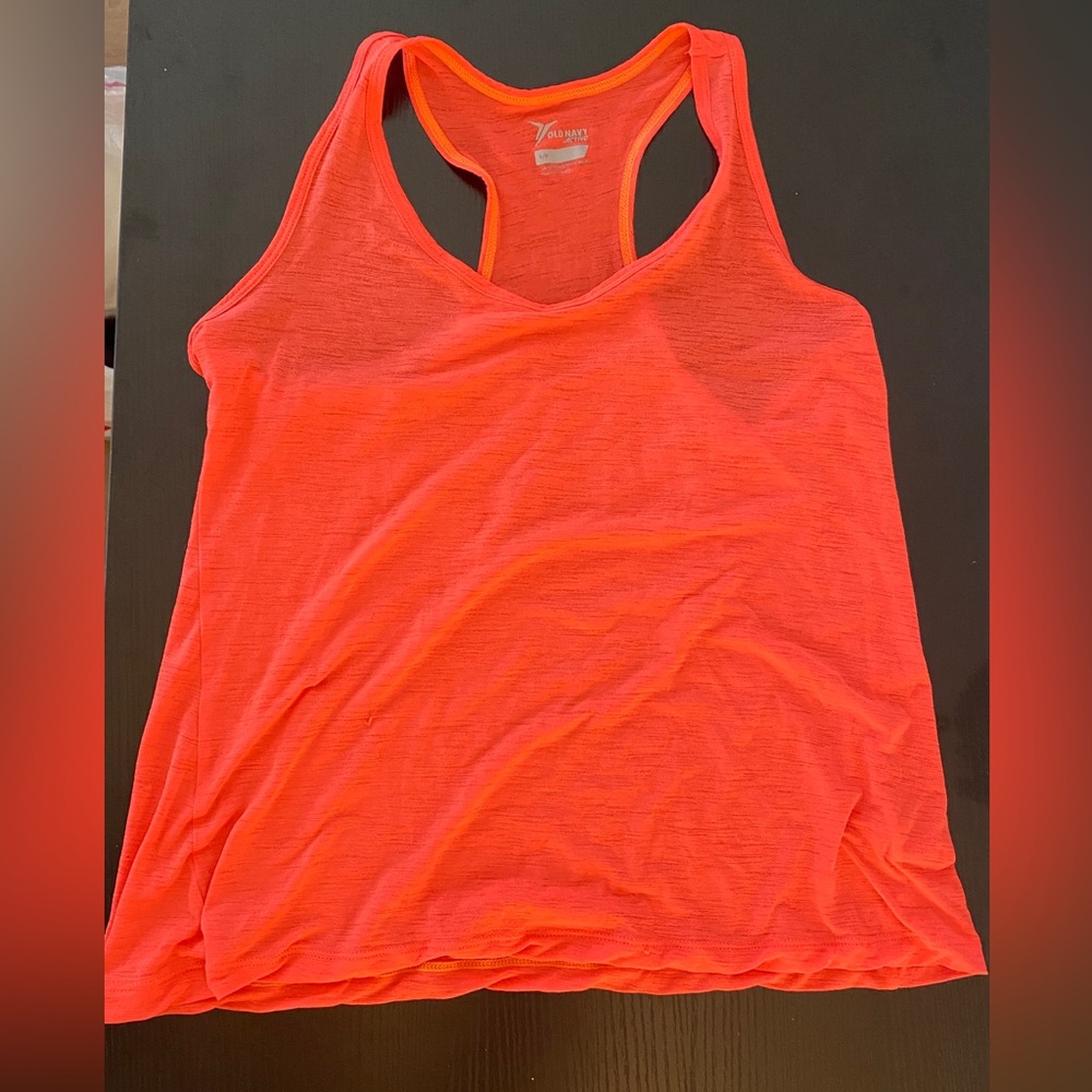 Old Navy racer back tank pink/coral size s